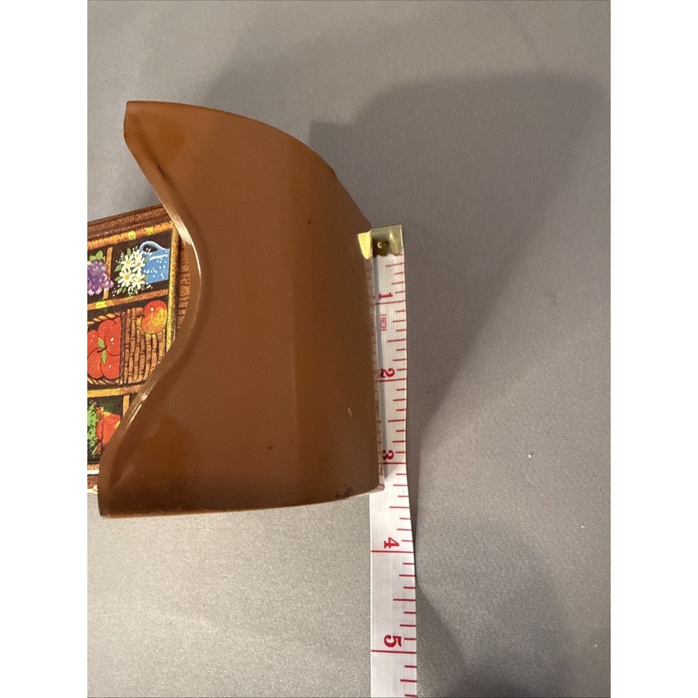 Vintage Hallmark Matchbox Holder Wall Mount 1970's Coffee Veggie Floral Brown - Picture 8 of 8
